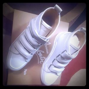 White Christian Louboutin sneaker